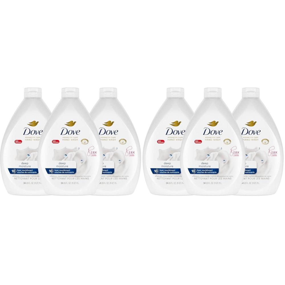 imageDove Antibacterial Hand Wash Care amp Protect Pack of 3 Protects Skin from Dryness Moisturizers More Than The Leading Ordinary Hand Soap 34 oz1 Count Pack of 6