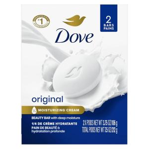 Dove Beauty Bar Soap Original, Pack of 36 for Soft, Smooth Skin, with 1/4 Moisturizing Cream 2.6 oz(3.75 Ounce (Pack of 2))