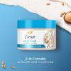 Dove Exfoliating Body Polish Body Scrub Crushed Almond and Mango Butter 4 Count Exfoliating Scrub for Dry Skin Gently Exfoliates to Reveal Healthy Skin 10.5 oz(Crushed Macadamia and Rice Milk)