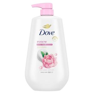 Dove Body Wash Replenish Dragon Fruit and Coconut Cream For 24hr Lotion-Soft Skin Moisturizing Skin Cleanser with No Sulfates No Parabens 30.6 oz(Peony & Rose)