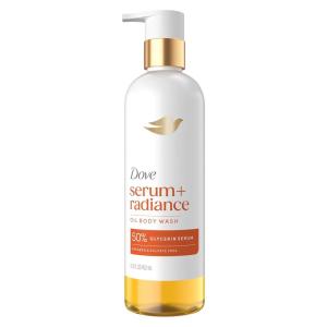 Dove Shower Oil Body Wash Serum + Radiance with Jojoba & Monoi Flower Oils, Hydrating & Radiance‑Boosting Cleanser, 15.3 fl oz
