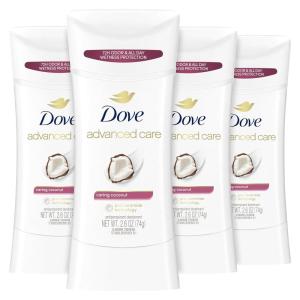 Dove Advanced Care Antiperspirant Caring Coconut, 2 Count Deodorant Stick for Women, for 48 Hour Protection And Soft And Comfortable Underarms, 2.6 oz(2.6 Ounce (Pack of 4))