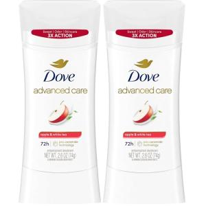 Dove Advanced Care Antiperspirant Caring Coconut, 2 Count Deodorant Stick for Women, for 48 Hour Protection And Soft And Comfortable Underarms, 2.6 oz(2.6 Ounce (Pack of 2))