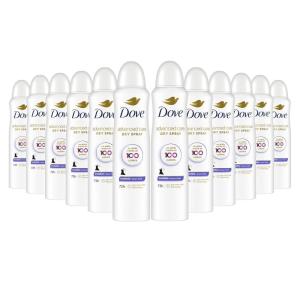 Dove Advanced Care Antiperspirant Deodorant Spray Clear Finish 3 Count Invisible antiperspirant Deodorant Tested on 100 colors 72-Hour Odor and Sweat Protection with Pro-Ceramide Technology 3.8 oz(3.8 Ounce (Pack of 12))