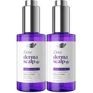 Dove Derma Scalp Density Boost 3-in-1 Scalp Serum 1 ct With Prebiotic Glycerin, Zinc + Peptides, and Niacinamide For Breakage And Hair Thinning 2 oz(2 Fl Oz (Pack of 2))