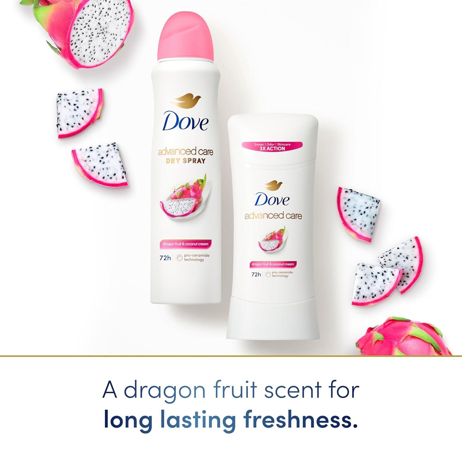 imageDove Advanced Care Antiperspirant Deodorant for Women Dragon Fruit amp Coconut Cream 3 pack 72 hour sweat and odor protection 26 oz