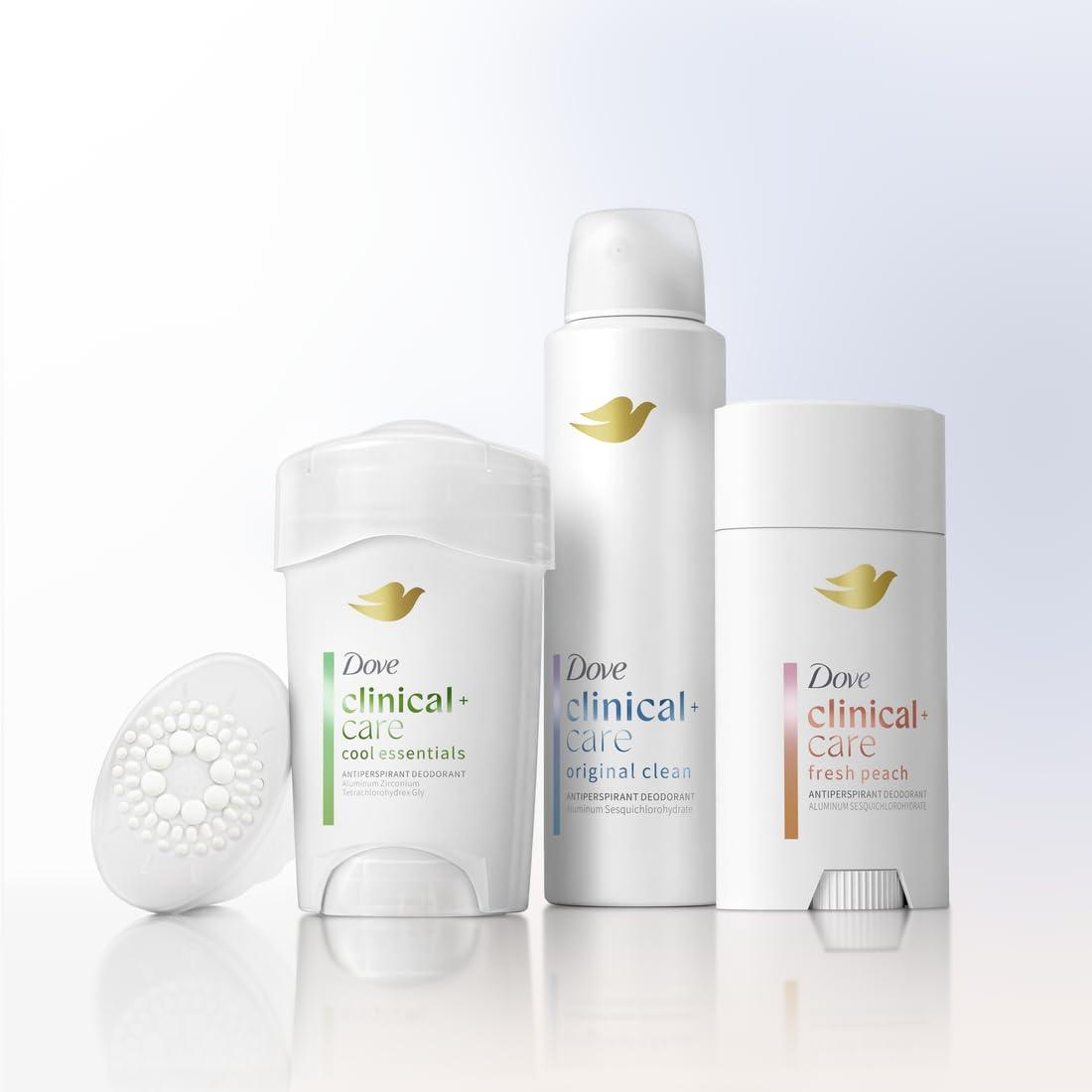 imageDove Clinical Care Antiperspirant Deodorant Invisible Solid Stick for Women Cool Essentials with Nourishing Serum 26 oz