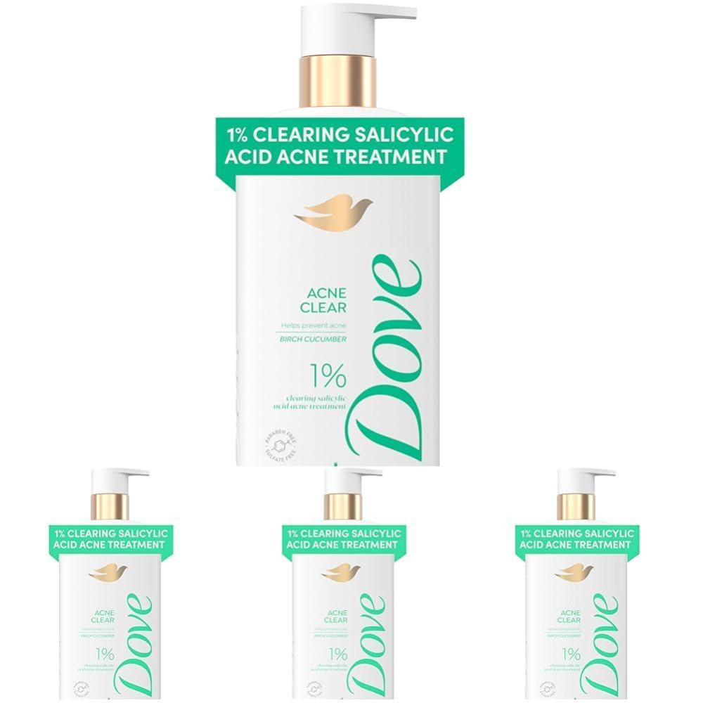 imageDove Serum Body Wash Acne Clear for troubled skin with Salicylic Acid 185 Fl Oz185 Fl Oz Pack of 4