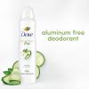 Dove Aluminum Free Deodorant Spray for Women 3 Count Coconut & Pink Jasmine 72 hour odor protection 4oz(Cucumber)