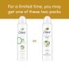 Dove Aluminum Free Deodorant Spray for Women 3 Count Coconut & Pink Jasmine 72 hour odor protection 4oz(Cucumber)