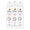 Dove Aluminum Free Deodorant Spray for Women 3 Count Coconut & Pink Jasmine 72 hour odor protection 4oz(Coconut & Pink Jasmine)