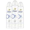 Dove Aluminum Free Deodorant Spray for Women 3 Count Coconut & Pink Jasmine 72 hour odor protection 4oz(Cotton Flower and Sandalwood)