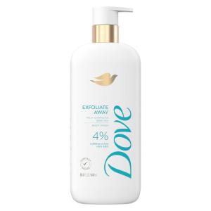 Dove Body Wash Exfoliate Away Micro-polishes for silkier skin 4% refining serum with AHA 18.5 oz(18.5 Fl Oz (Pack of 1))