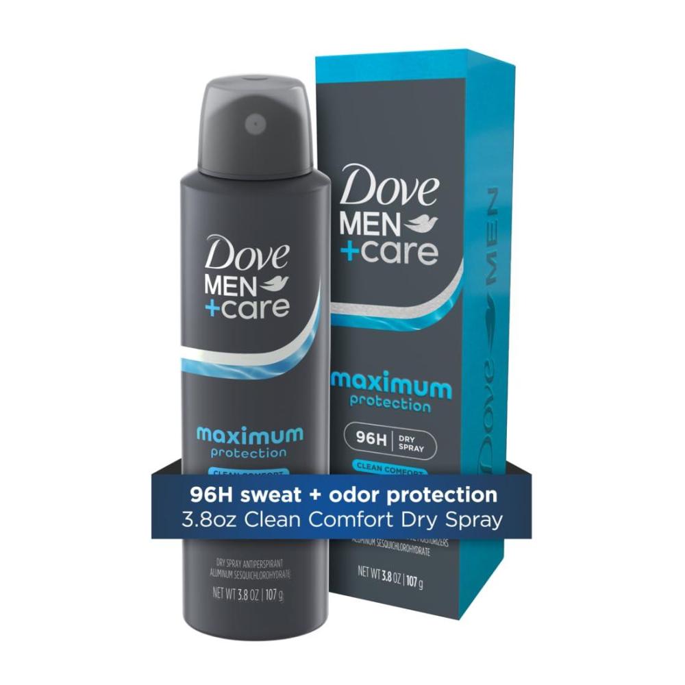 imageDove MenCare AntiPerspirant Spray Clean Comfort Maximum Sweat Protection 96Hour Comfort 38 oz