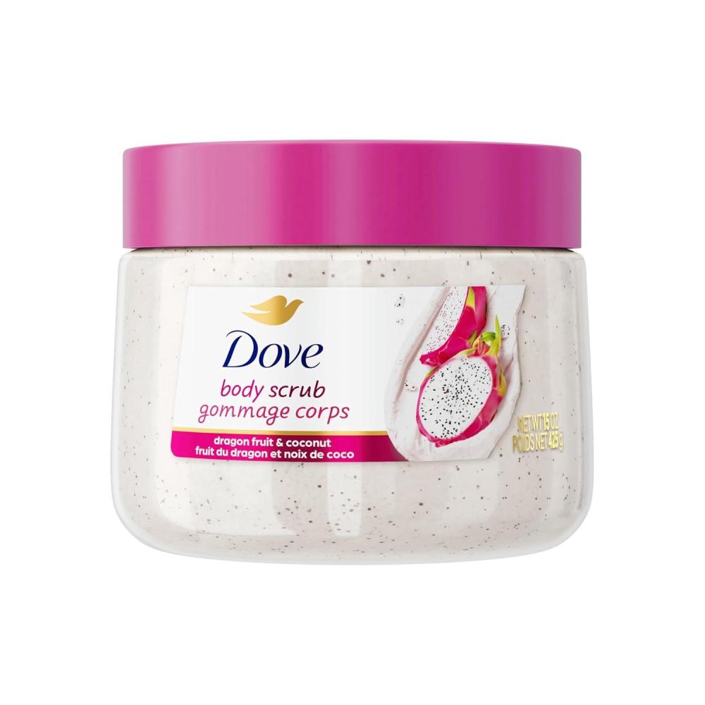 imageDove Body Scrub Dragon Fruit amp Coconut Cream Body Scrub Exfoliates and Deeply Nourishes for Smooth Radiant Skin 15 oz