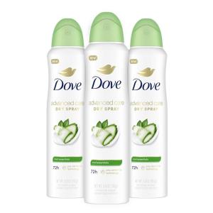 Dove Advanced Care Antiperspirant Deodorant Dry Spray Cool Essentials 3 Count Antiperspirant deodorant for helping your skin barrier repair after shaving With Pro Ceramide Technology 3.8 oz(11.4 Ounce (Pack of 1))