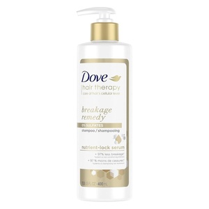 Dove Hair Therapy Shampoo Breakage Remedy for Damaged Hair Hair Shampoo with Nutrient-Lock Serum 33.8 oz(Breakage Remedy)
