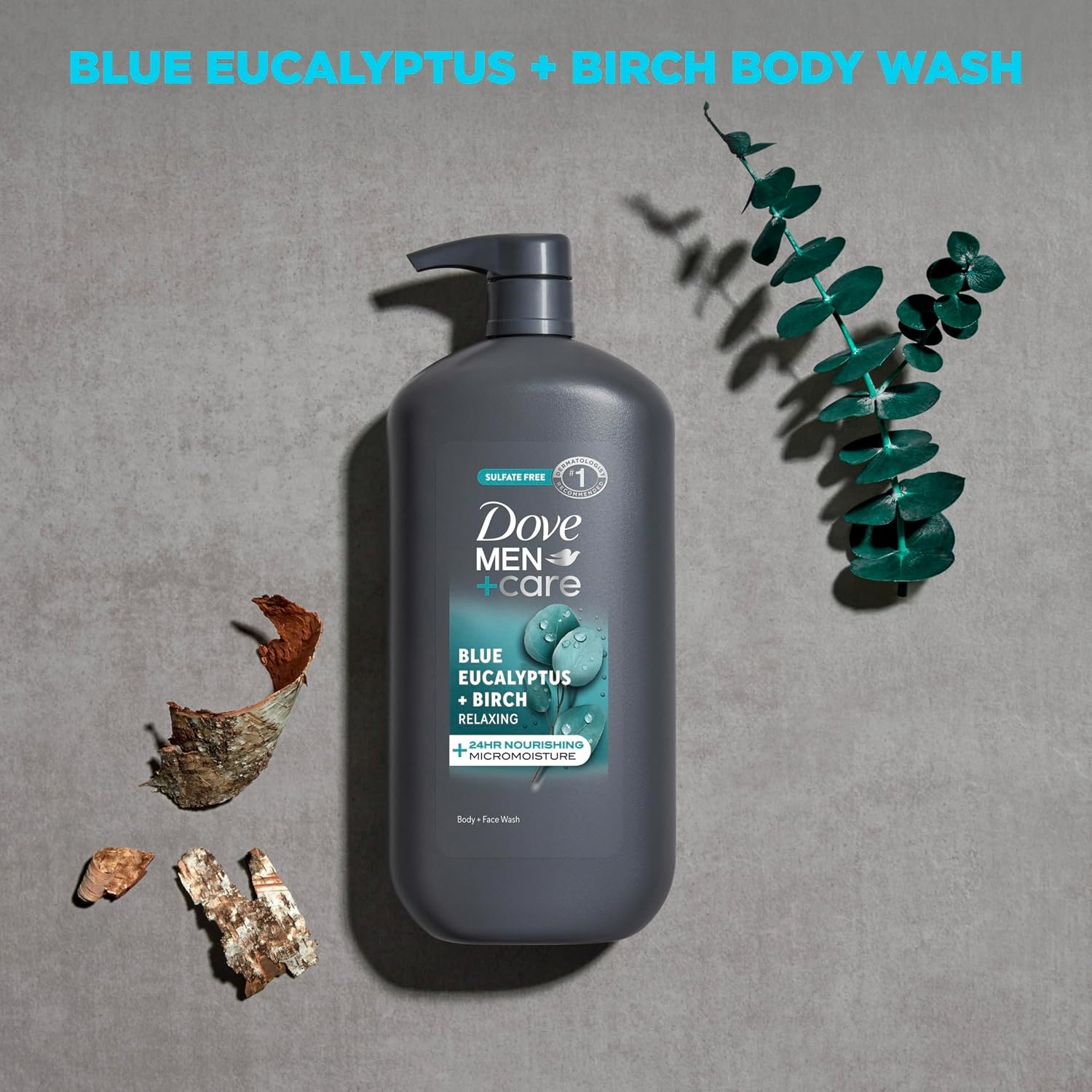 image:imageDOVE MEN Moisturizing Body Wash for Men Bourbon Vanilla Hazelnut 26ozBlue Eucalyptus Birch
