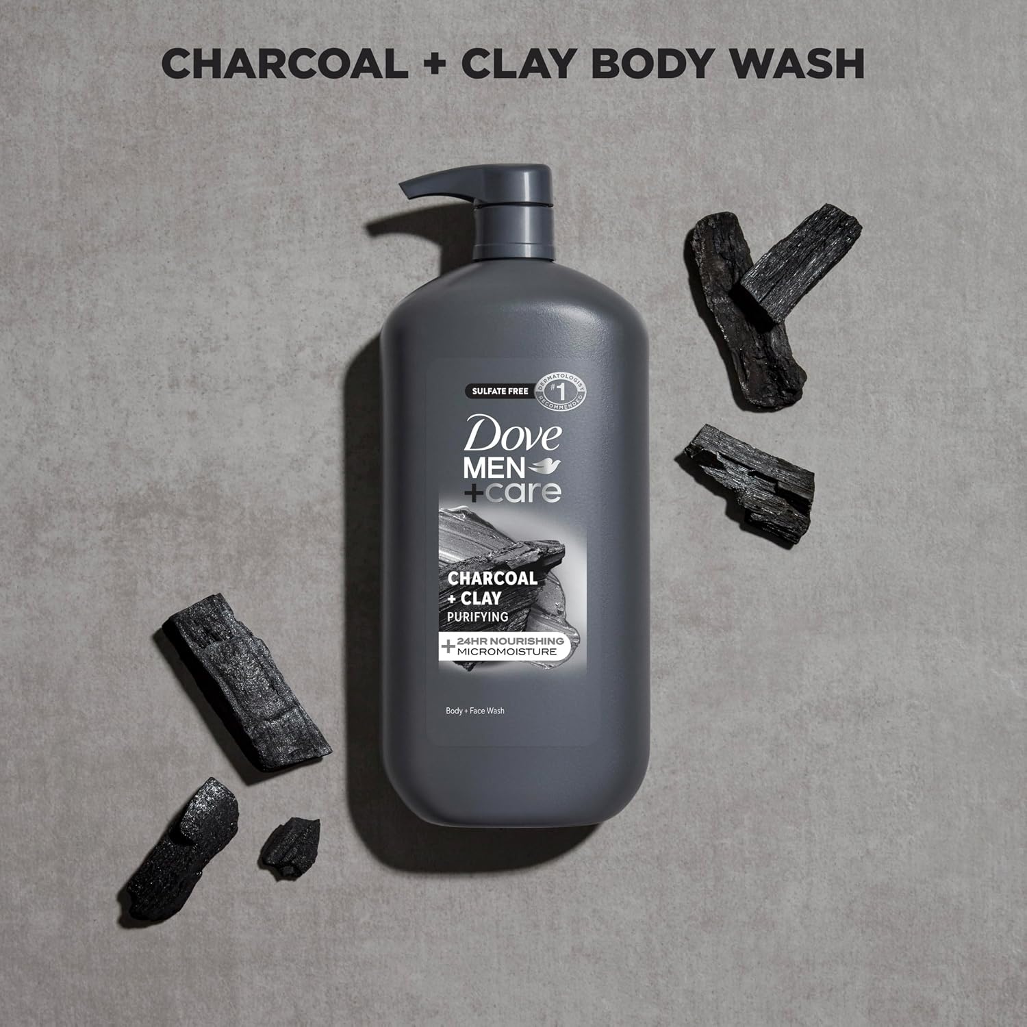 image:imageDOVE MEN Moisturizing Body Wash for Men Bourbon Vanilla Hazelnut 26ozCharcoal Clay