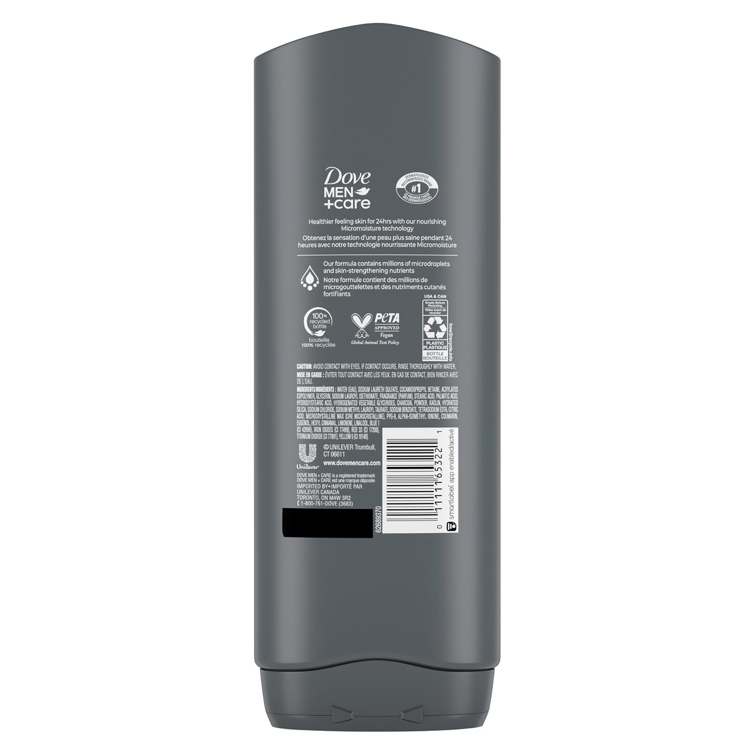 image:imageDOVE MEN Moisturizing Body Wash for Men Bourbon Vanilla Hazelnut 26ozCharcoal and Clay