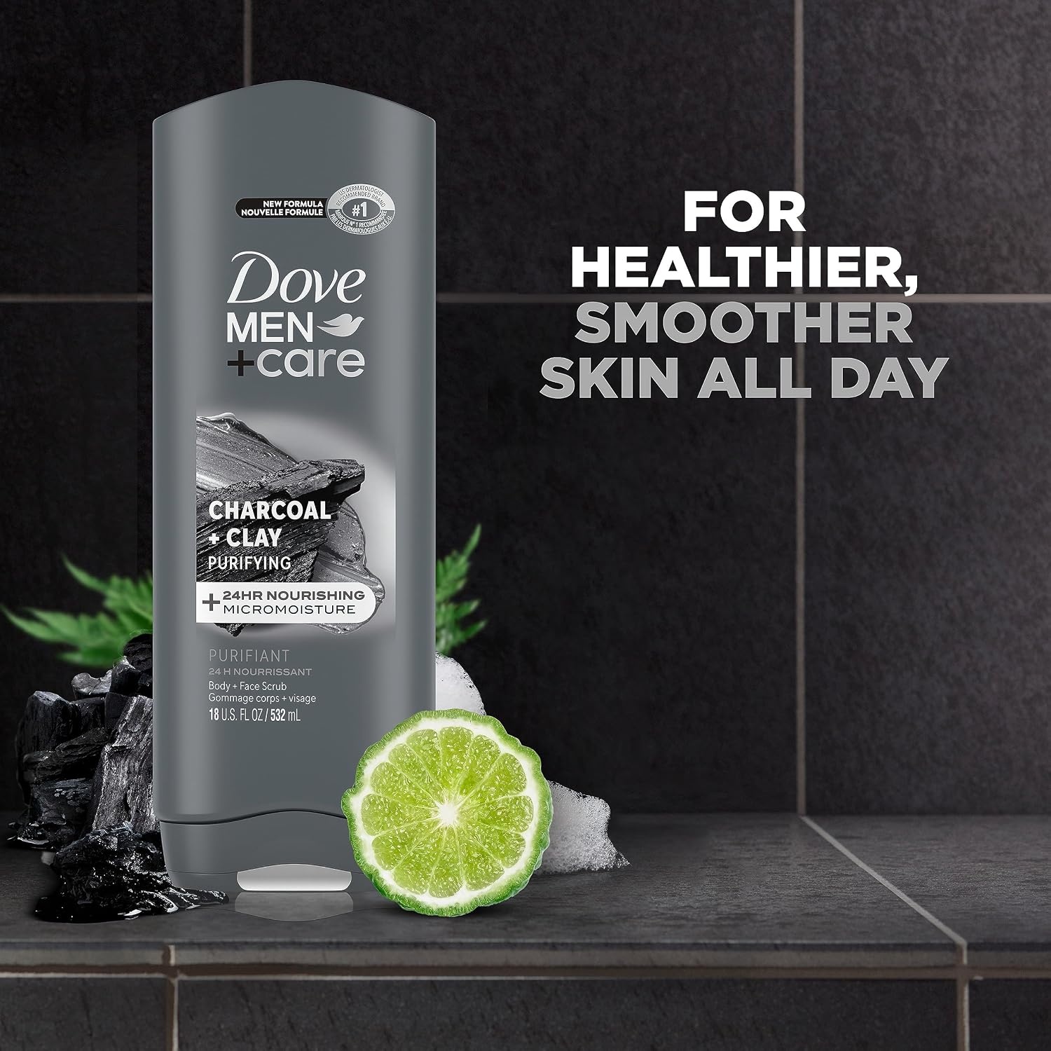 image:imageDOVE MEN Moisturizing Body Wash for Men Bourbon Vanilla Hazelnut 26ozCharcoal and Clay