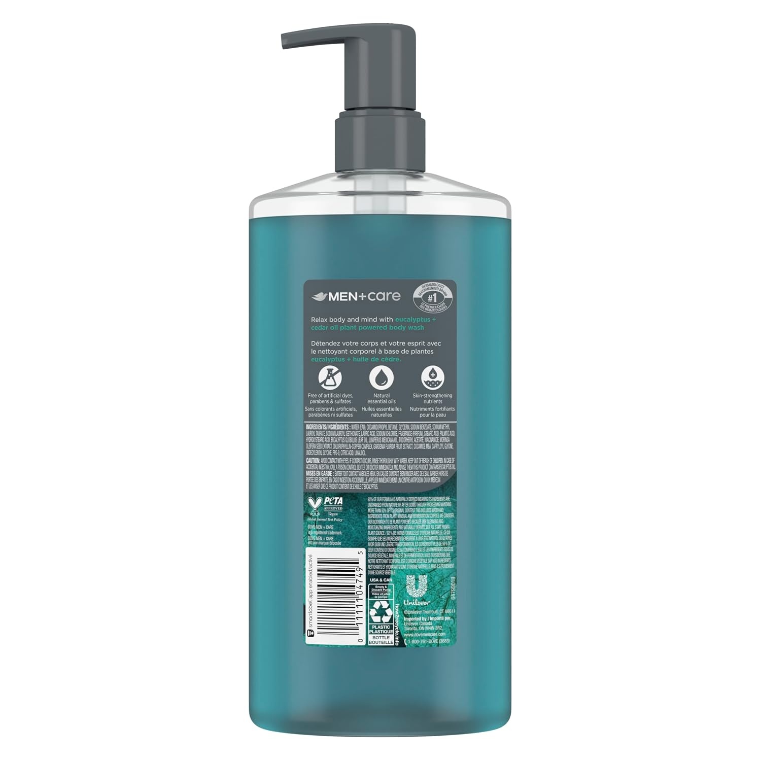 image:imageDOVE MEN Moisturizing Body Wash for Men Bourbon Vanilla Hazelnut 26ozEucalyptus Cedar