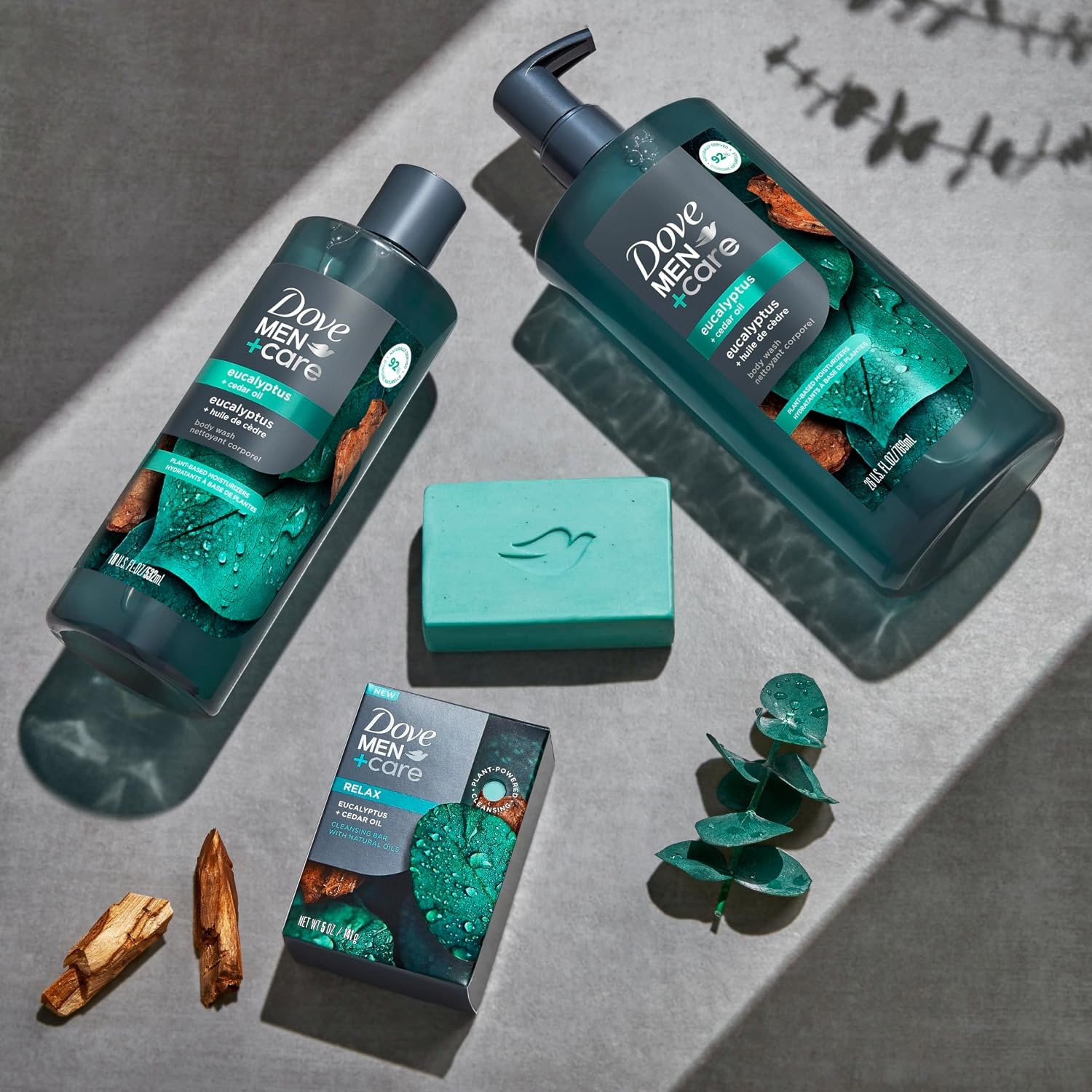 image:imageDOVE MEN Moisturizing Body Wash for Men Bourbon Vanilla Hazelnut 26ozEucalyptus Cedar