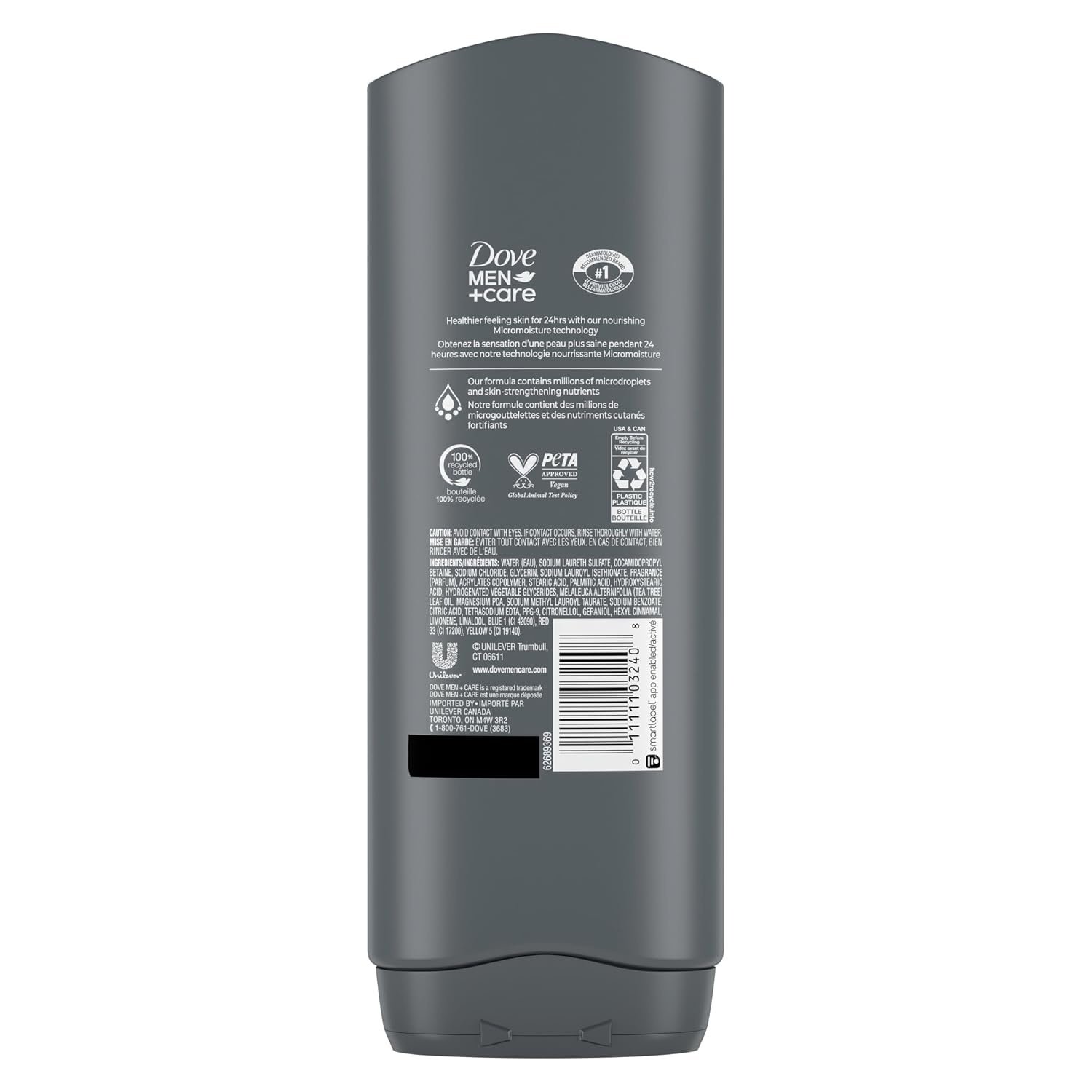 image:imageDOVE MEN Moisturizing Body Wash for Men Bourbon Vanilla Hazelnut 26ozPeppermint