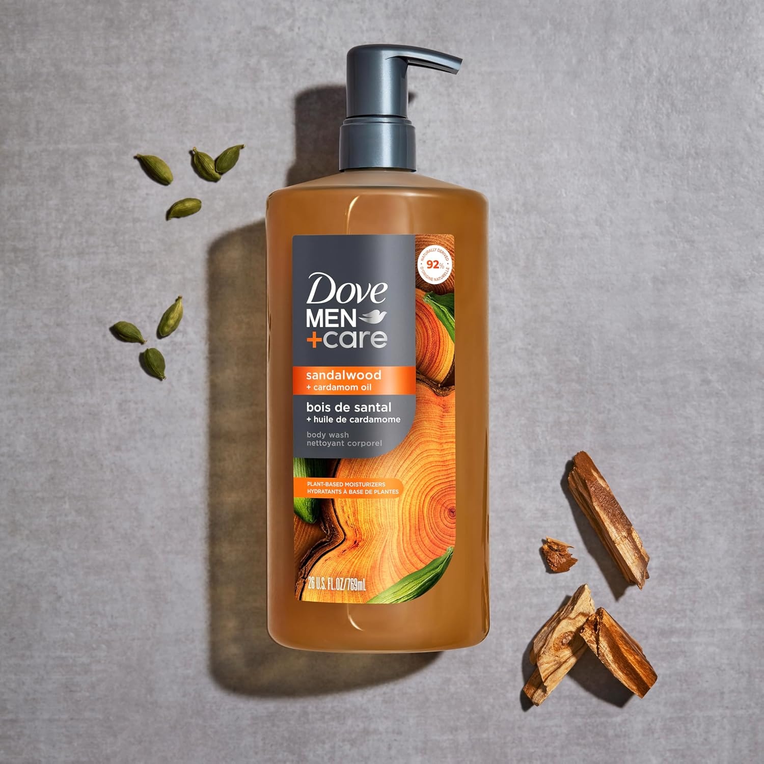 image:imageDOVE MEN Moisturizing Body Wash for Men Bourbon Vanilla Hazelnut 26ozSandalwood Cardamom