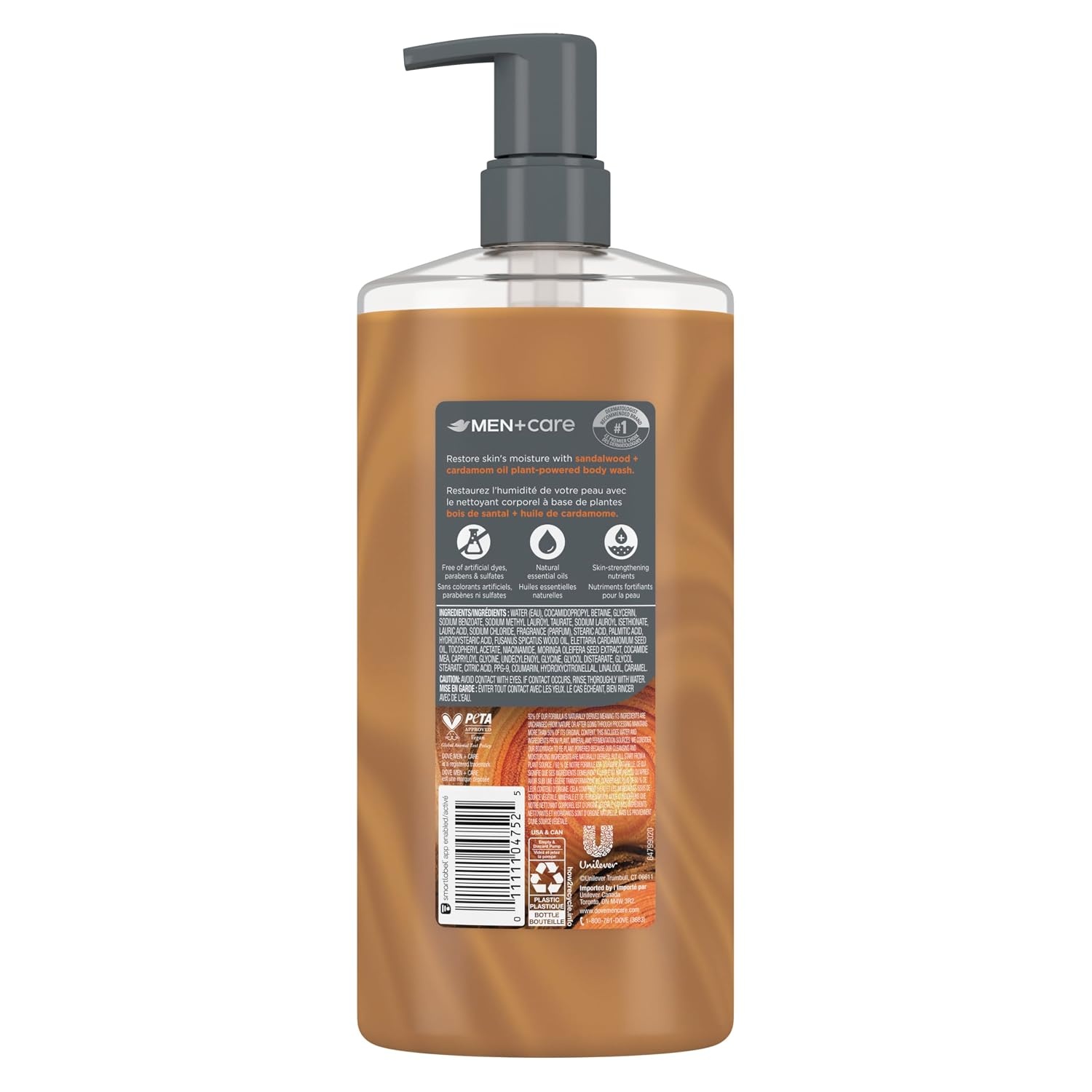 image:imageDOVE MEN Moisturizing Body Wash for Men Bourbon Vanilla Hazelnut 26ozSandalwood Cardamom