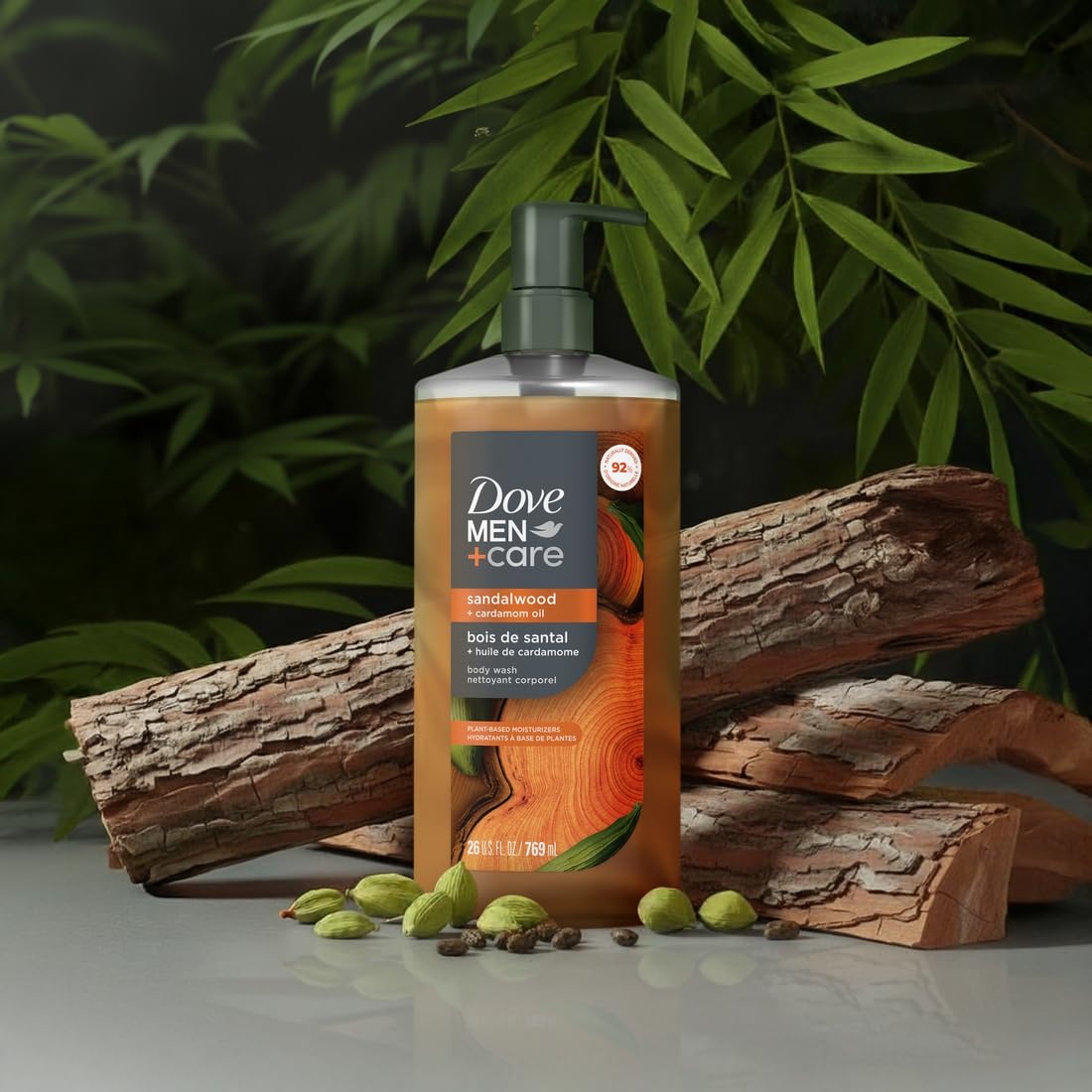 image:imageDOVE MEN Moisturizing Body Wash for Men Bourbon Vanilla Hazelnut 26ozSandalwood Cardamom