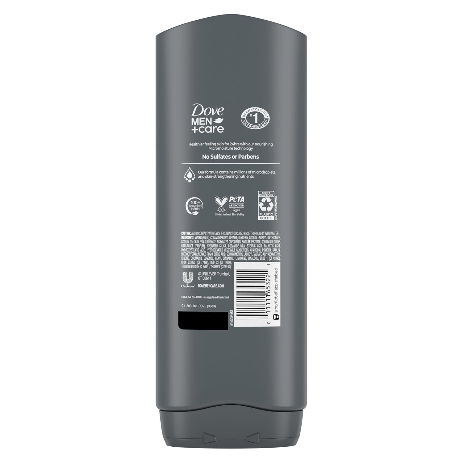 image:imageDOVE MEN Moisturizing Body Wash for Men Bourbon Vanilla Hazelnut 26ozcharcoal and clay