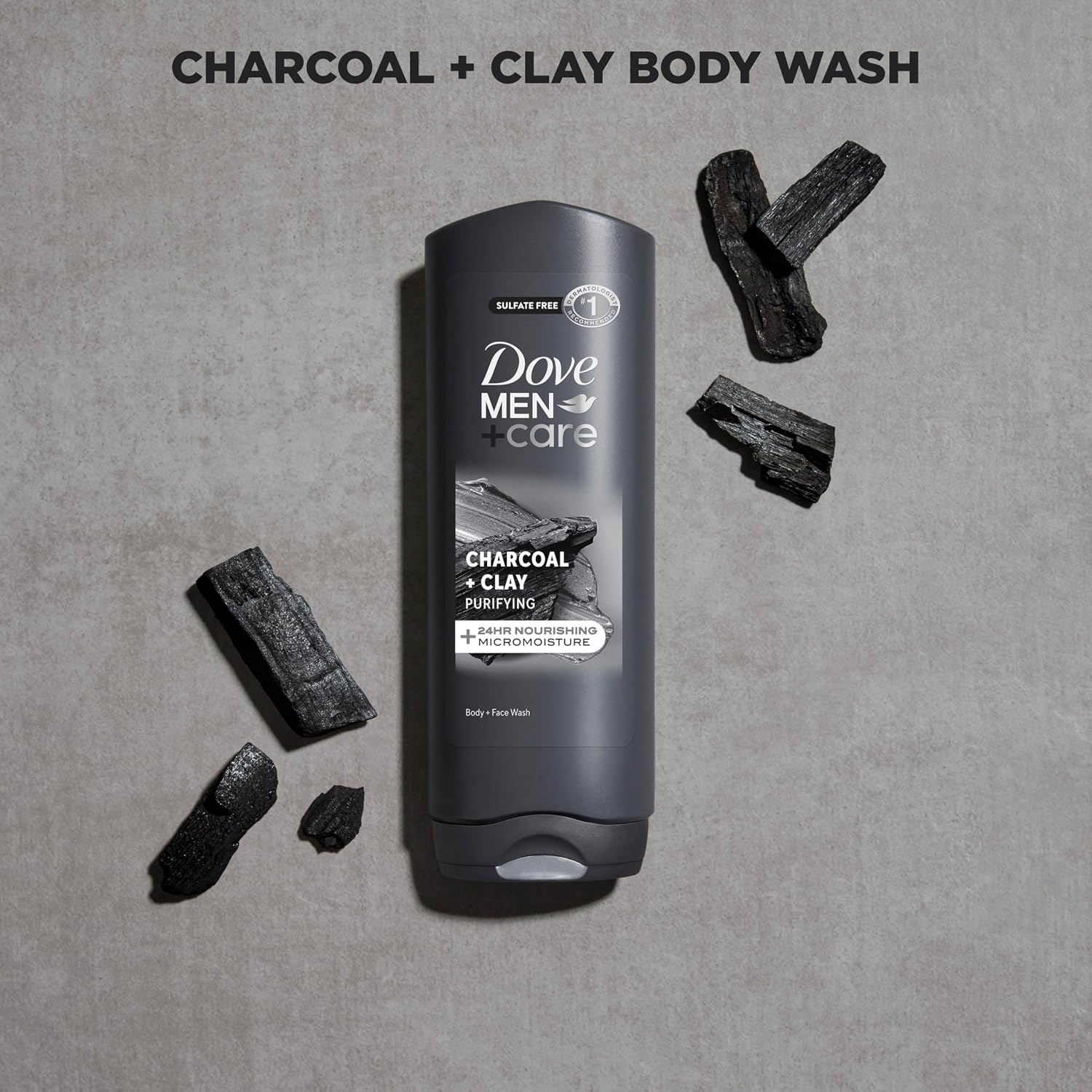 image:imageDOVE MEN Moisturizing Body Wash for Men Bourbon Vanilla Hazelnut 26ozcharcoal and clay
