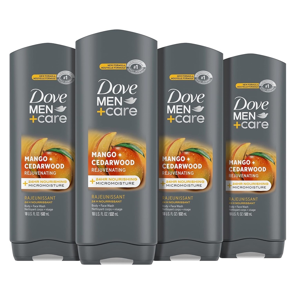 image:imageDOVE MEN Moisturizing Body Wash for Men Bourbon Vanilla Hazelnut 26ozMango Cedarwood