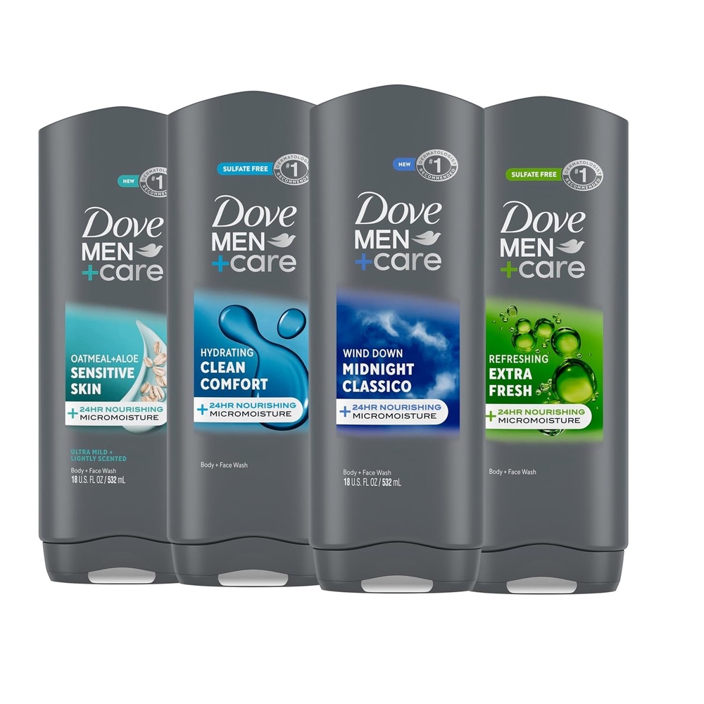 image:imageDOVE MEN Moisturizing Body Wash for Men Bourbon Vanilla Hazelnut 26ozVariety Mix