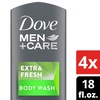DOVE MEN Moisturizing Body Wash for Men, Bourbon Vanilla + Hazelnut, 26oz(Fresh)