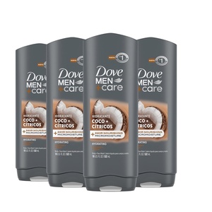 DOVE MEN Moisturizing Body Wash for Men, Bourbon Vanilla + Hazelnut, 26oz(Coco + Cítricos)