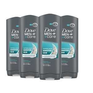 DOVE MEN Moisturizing Body Wash for Men, Bourbon Vanilla + Hazelnut, 26oz(Sensitive Skin)