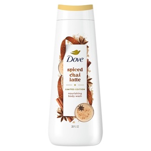 Dove Spiced Chai Latte Liquid Body Wash for Deep Nourishment Holiday Treats Limited Edition, 20 fl oz(Spiced Chai Latte)